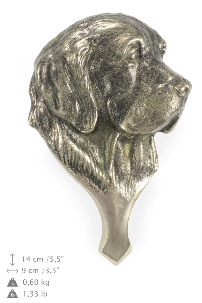 Golden Retriever - Kołatka Do Drzwi W Kształcie Głowy Psa, Mosiężna Kołatka, Retro Dekoracja Na Drzwi Marki Art-Dog