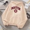 Boston City Us Founded In 1630 Hoodies Women Warm Comfortable Pullovers Fashion Casual Female Hooded Basic Sweatshirt