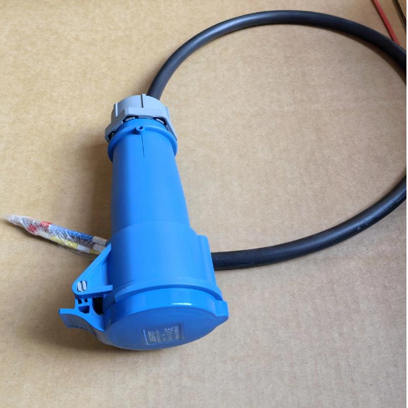 CEE Red Power Female Plug For Portable EV Charger Schuko Plug Socket Adapter Connect with 16A 3 Phase 7.2KW blue Socket 1Phase