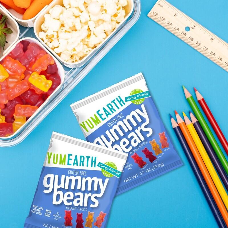 Gluten Free Gummy Bears, Strawberry, Cherry, Mango, Peach, 10 Snack Packs, 0.7 oz (19.8 g) Each