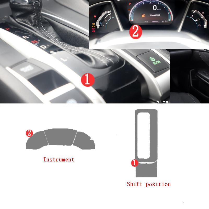 Для Honda Civic Внутренняя Центральная Консоль Панель Воздуховодов Панель Рулевого Колеса ТПУ Прозрачная Защитная Пленка от Царапин