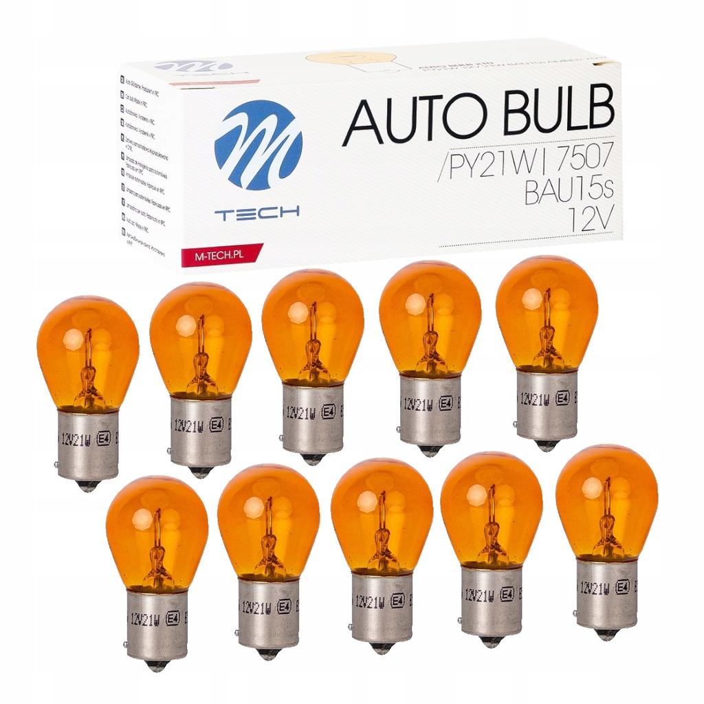PY21W Orange Turn Signal Bulb 12V 21W BAU15s AMBER 10 pieces