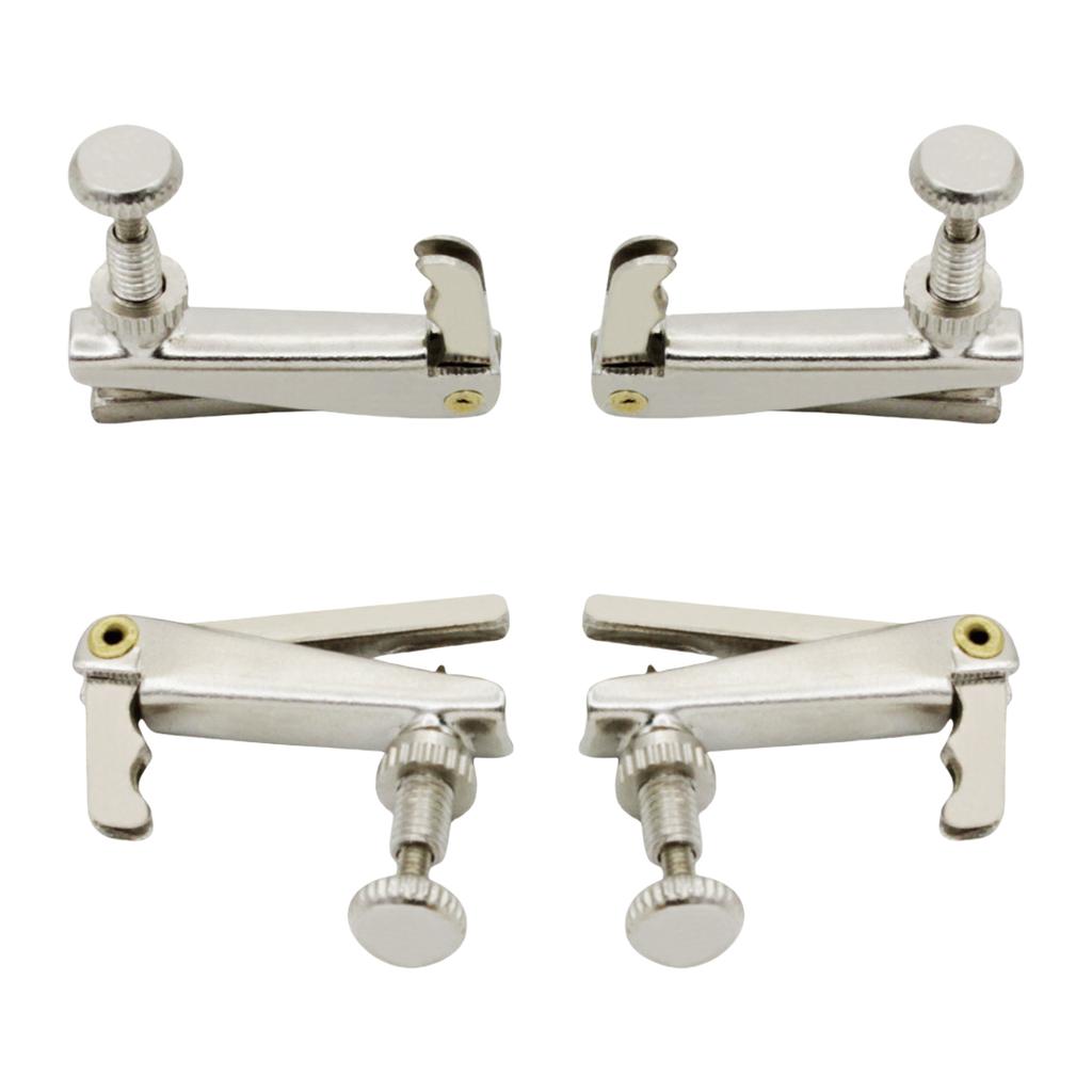 4 шт. Тонкий тюнер для скрипки, металлический тюнер для струн, регулировочный тюнер для скрипки, аксессуары для струнных инструментов, прочный