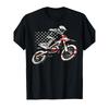 Европейские размеры Dirt Bike Ретро Американский флаг Мотокросс Эндуро Футболка - Патриотическая футболка с мотоциклетным принтом, Черная с красно-бело-синими акцентами