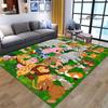 Cartoon Jungle Animal Print Carpet Children Play Carpet Living Room Bedroom Non-slip Carpet Photography Props Birthday Gift