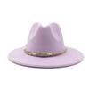 Fedora Autumn and Winter New Leaf Accessories Men's Gentlemen Women's Church Hat Wide Brimmed Jazz Hat  Sombrero Hombre