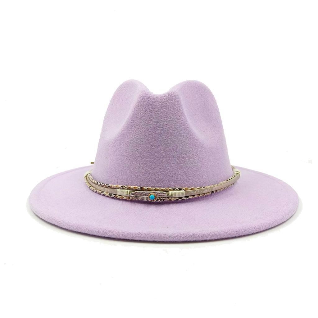 Fedora Autumn and Winter New Leaf Accessories Men's Gentlemen Women's Church Hat Wide Brimmed Jazz Hat Sombrero Hombre