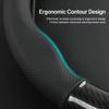 Suede Carbon Fiber Steering Wheel Cover Universal for Car Interior Breathable AntiSlip Fit for Most Vehicles