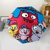 Custom Name Love Monster Theme Automatic Umbrella, Lightweight & Portable, 8 Rib, Perfect for Outdoor Travel, Birthdays, Christmas, Gifts.