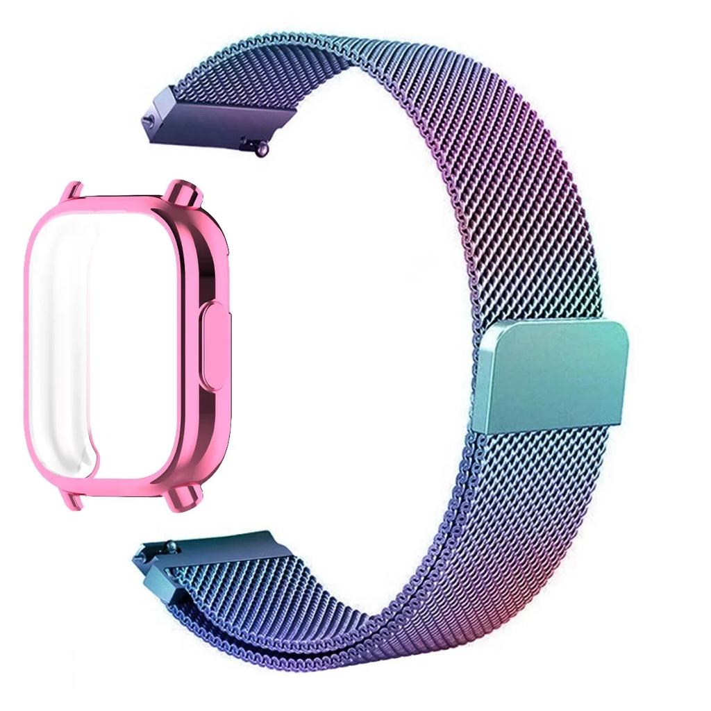 Чехол+Миланский ремешок Для Redmi Watch 5 Active Ремешок ТПУ Мягкий чехол Защитная пленка для экрана Для Redmi Watch 5 Lite Металлический Магнитный ремешок