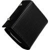 Большой складной карбоновый кошелек для мелочи черного цвета для мужчин, вместительный, компактный, кожаный, кошелек, Г-образная молния, кошелек, коробчатый, маленький,