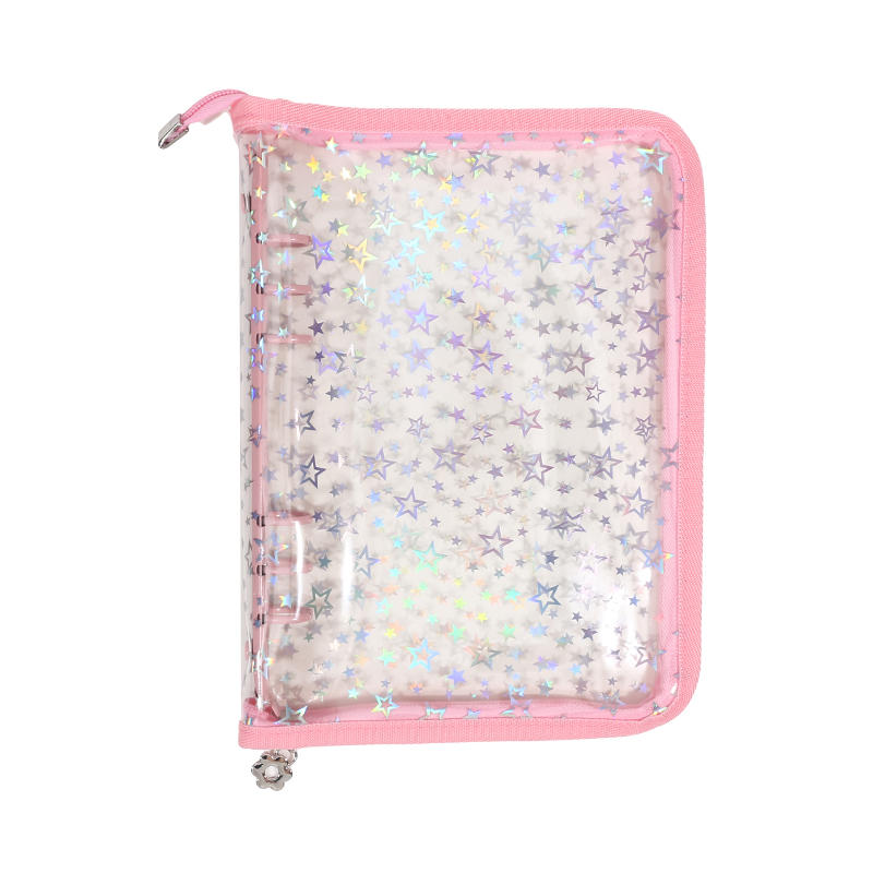 Обложка для блокнота, Многоразовая прозрачная ПВХ обложка, Водонепроницаемая обложка для планера с блестками на молнии для студентов