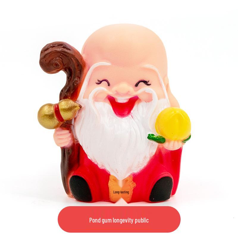 Топпер для торта на День Рождения Бога Долголетия Бабушки с веером из цветов сливы