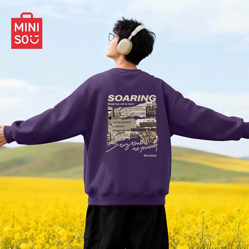 MINISO Мужской модный свитшот с круглым вырезом