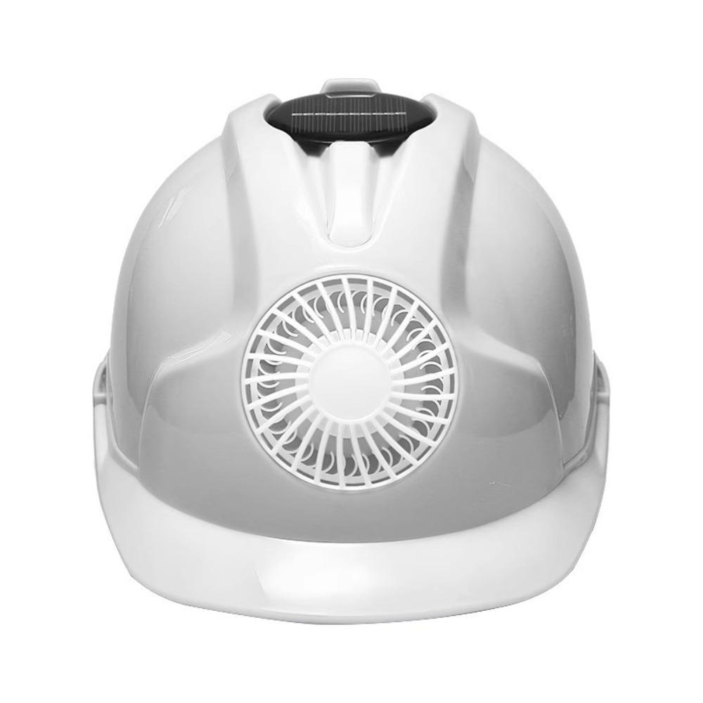 Adjustable Solar Power Fan Helmet Ventilation ABS Plastic Protective Cap Sunscreen with Cooling Fan Safety Hard Hat Industrial