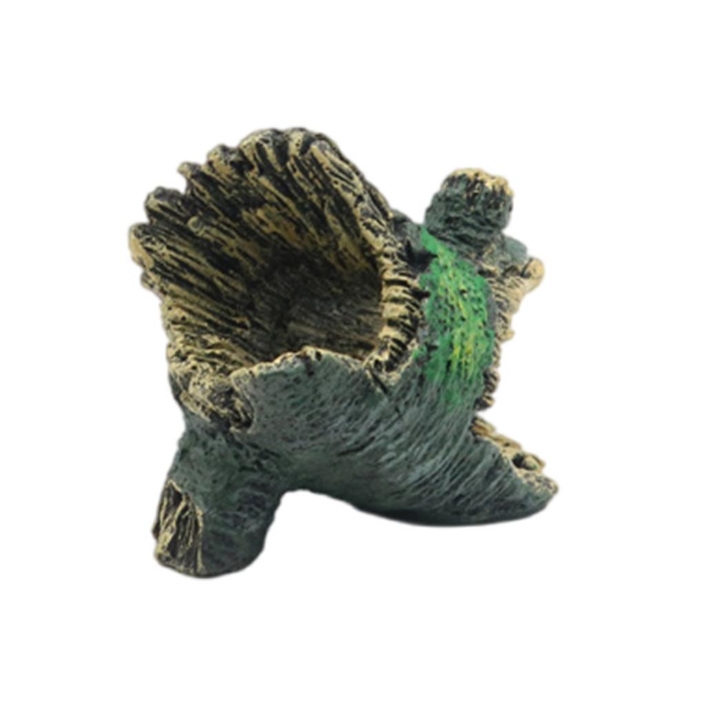 Украшения для аквариума Реалистичный ствол Ландшафтный дизайн Смола Коряга для горшечного растения Укрытия для креветок и рыб Пещера-укрытие Дом