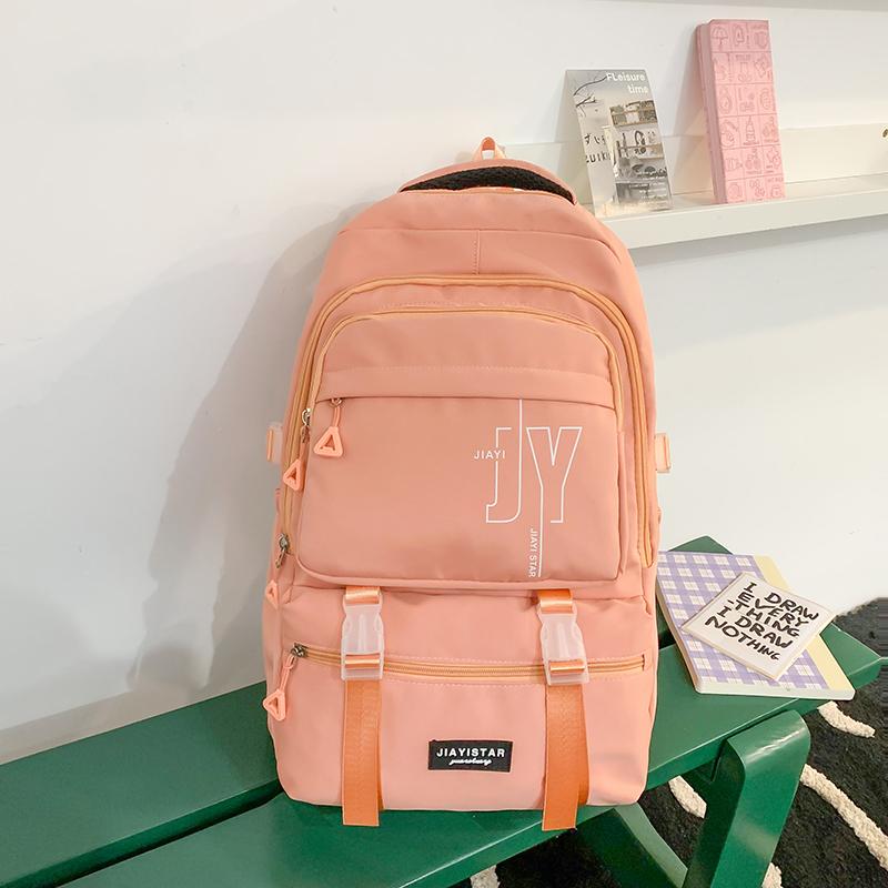 Школьный рюкзак для средней школы, женский рюкзак с буквенным принтом, большой вместимости, дорожный рюкзак