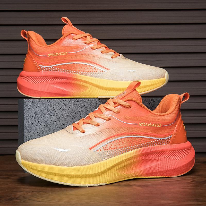 Men's and women's running shoes breathable sports thick-soled shock absorption couple fashion versatile trendy shoes