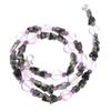 Natural Rutile & Rose Quartz Amethyst Gemstone Smooth Beads Necklace 17" UB-4102 UB-4102