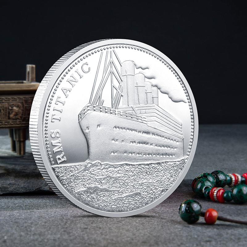 Titanic route, commemorative medal, couple, creative gift, decorative coin, gold coin, Instagram style, Christmas gift, Stocking stuffers