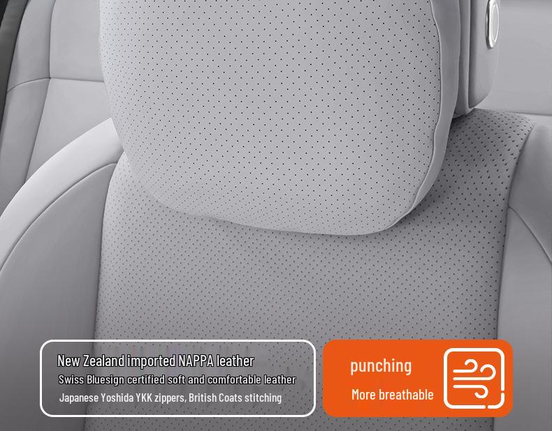 Equation Leopard Titanium 3 Headrest & Lumbar Support Set - Complete Car Interior Accessories