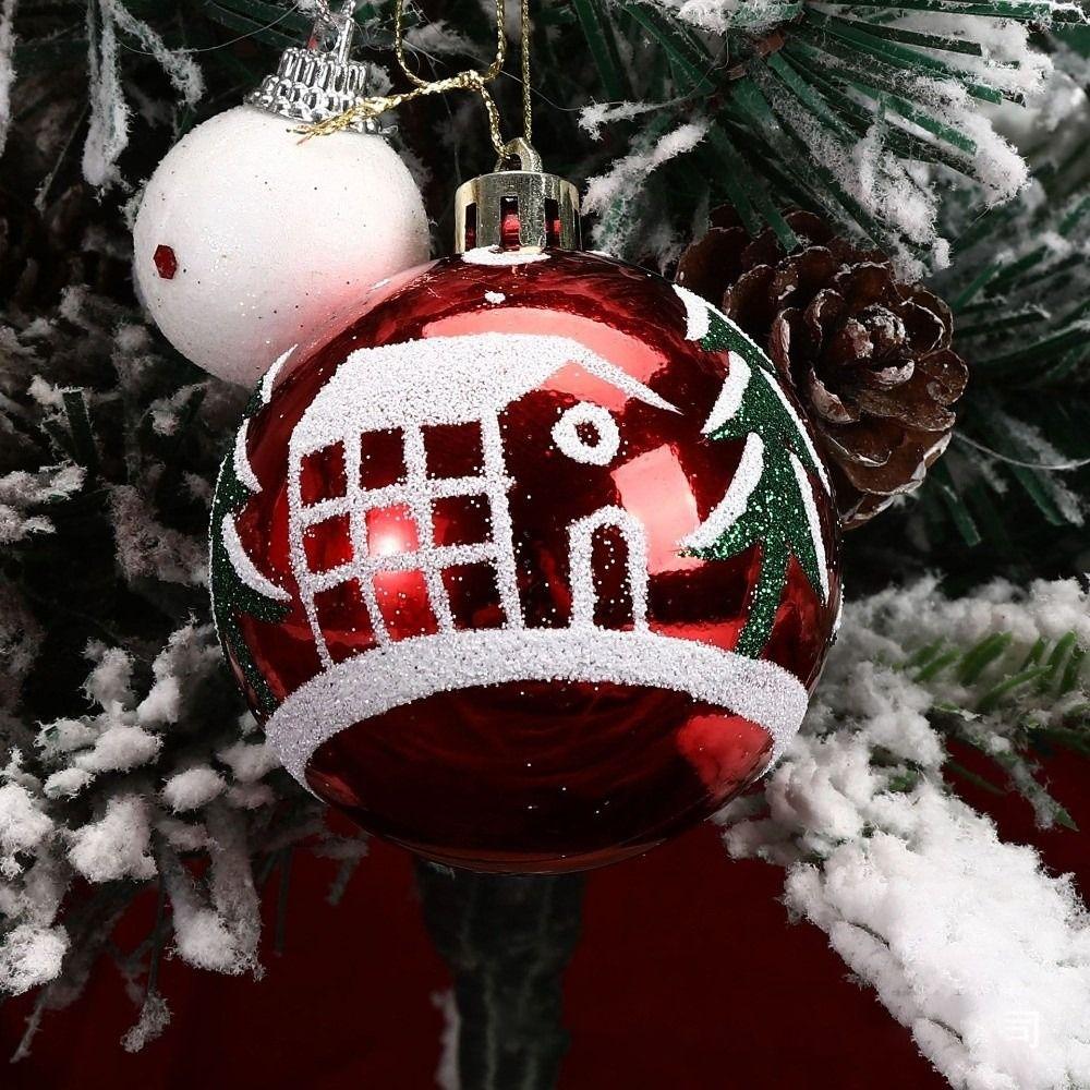6Pcs Festive atmosphere Christmas Ornaments Ball Set for Christmas Home Party Holiday Celebration