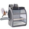 Portable Bird Carrier Bird Backpack with Perch and Tray for Birds Cockatiel Parrot Breathable Large Space Bird Cage Travel Bag