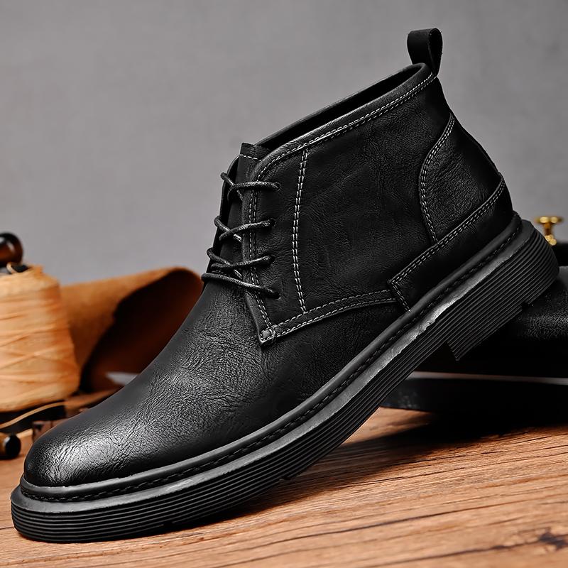 Мужские ботинки чукка, повседневные нарядные ботильоны, полусапоги, кожаная обувь для мужчин, классическая мужская деловая рабочая обувь