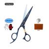 SANGELAR 6 Inch Left-handed Professional Hair Scissors, Magical for Girls' Hair Trimming,Dog Grooming Scissors Can Be Used As Pet Styling Tool