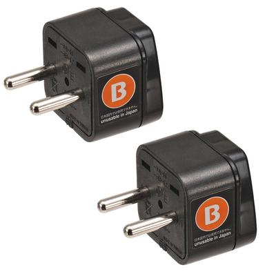Переходник для путешествий за границу Eleplug Value набор из 2 штук тип B тип B 10A 250V Товар с одобренным исключением из применения Road Warrior RWG-PS07