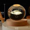 Crystal Ball Night Light Science Space Astronomy Universe Planet Cool Presents USB Power Warm Bedside Light Night Lamp