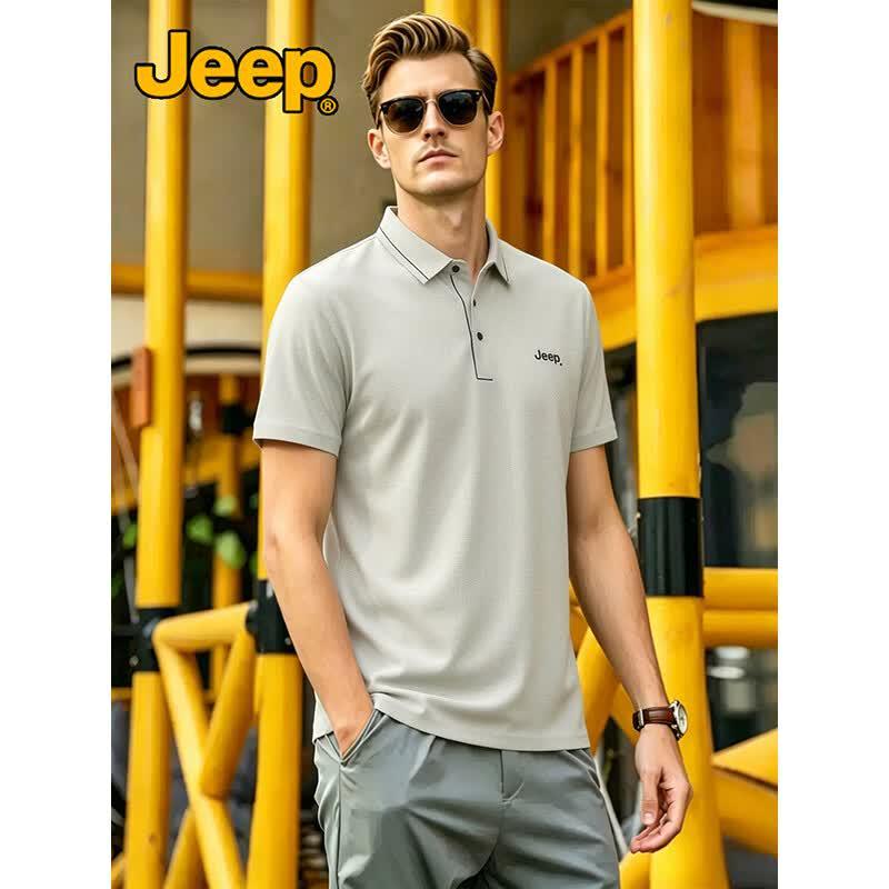 JEEP Men's Cool-Feel Stretch Polo Shirt