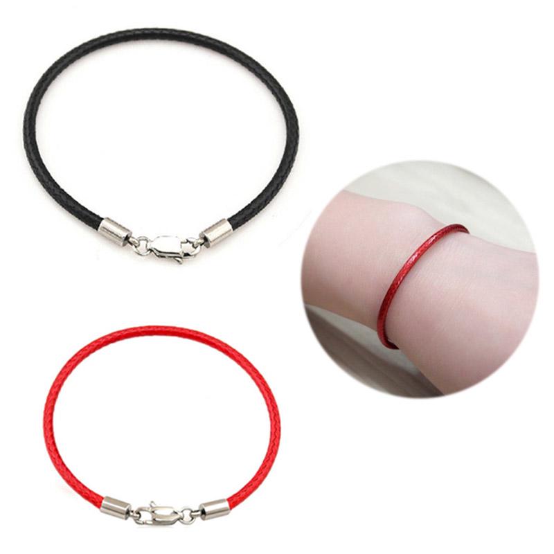 Hot Sale Lovers Lucky Charm Bracelets Adjustable Simple Cute 1PC Jewelry Gifts Black/Red Rope Graceful Knit Beautiful Leather Accessory
