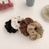 Autumn Winter Smiling Face Hair Ring Simple Milk Tea Color Headwear Female Tie Hairs Rope Headdress Accessories