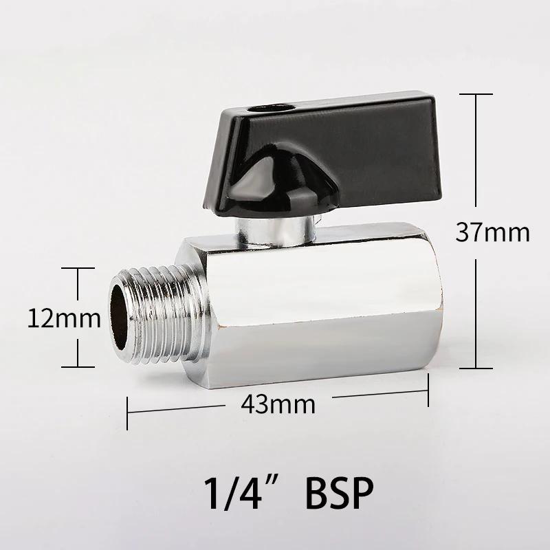 1/8" 1/4" 3/8" 1/2" Резьбовой Мини Латунный Шаровой Кран BSP Папа-Мама Компрессор Воздух Вода Газ Нефть Запорный Кран