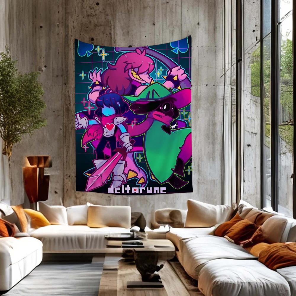 Видеоигра Deltarune Печатный Большой Настенный Гобелен Подвесной Таро Хиппи Настенные Ковры Комнатное Искусство Домашний Декор