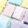 PU Leather Ring Binder Macaroon Color Binder Cover Notebook Cover Loose-Leaf Cover Notepad Cover