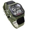 Цифровые наручные часы CASIO с мировым временем AE-1200WHB-3BV зеленые, зарубежная модель