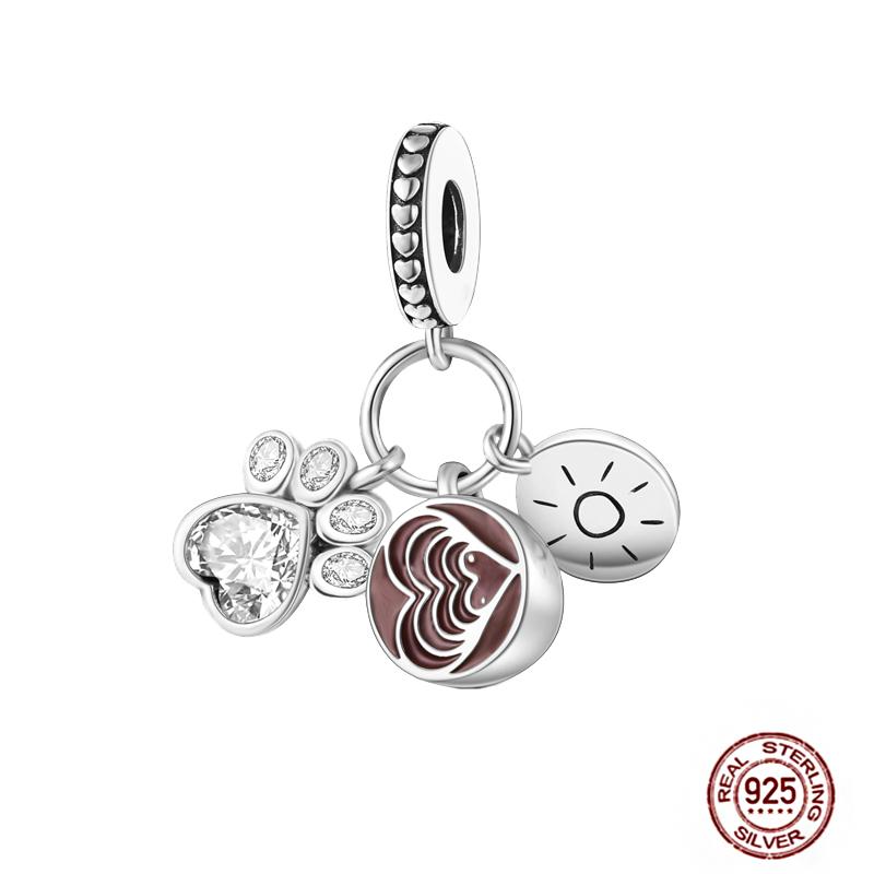 Woman Retro Copper Animal Tree Of Life Charms Beads Loveheart Fit Original Pendant Bracelet Diy Jewelry Making Gift