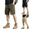 Мужские летние однотонные повседневные спортивные шорты карго с несколькими карманами
