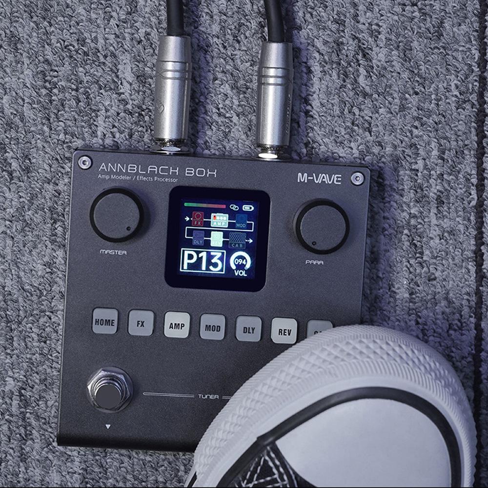 M-VAVE Guitar/Bass AMP Modeler Мультиэффектный процессор 80 редактируемых пресетов 6 модулей эффектов 3-полосный