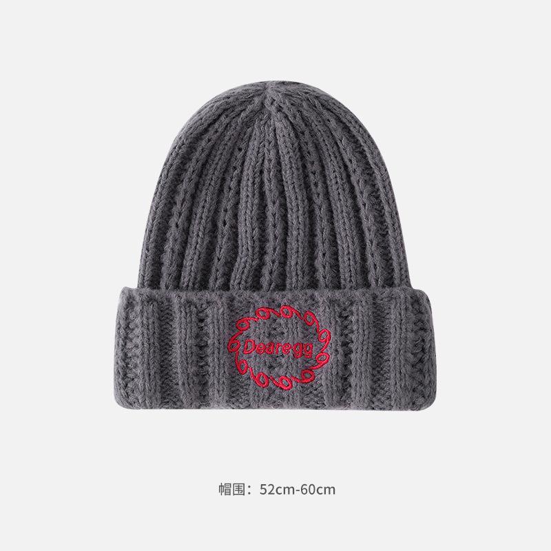 Шапка из шерсти Alphabet женская осенне-зимняя, ветрозащитная, для защиты ушей, для лица, модная, универсальная, теплая, вязаная шапка