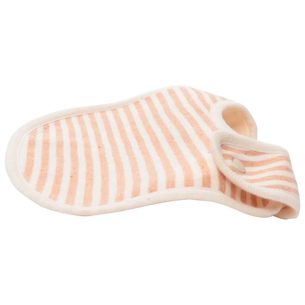 Baby Organic Made in for Boys and Set of 2 Sizes 2 [fivebear] Bibs, Cotton, Japan, Girls, (Border Brown, 50-70, Bibs)