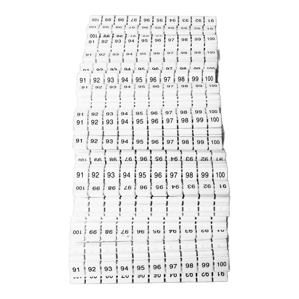 100Pcs ZB10 Series Terminal Block Marking Label Terminal Block Marker Electrical Maintenance