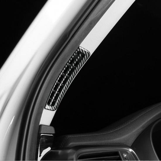 Накладка на воздуховод стойки А из АБС-пластика с покрытием под карбон для Kia Sorento 2016-2020