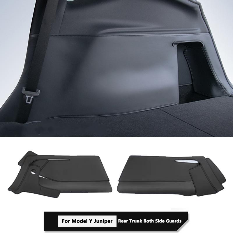 Для Tesla Model Y Juniper Коврик в багажник Полное покрытие Багажник Защитные бортики с обеих сторон Защитная накладка на спинку сиденья Вкладыш в багажник Антигрязевой коврик