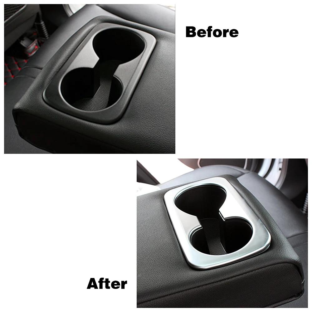 Для Kia Sportage QL 2015-2019 салон автомобиля заднее сиденье держатель стакана воды крышка рамка панель отделка наклейка ABS аксессуары