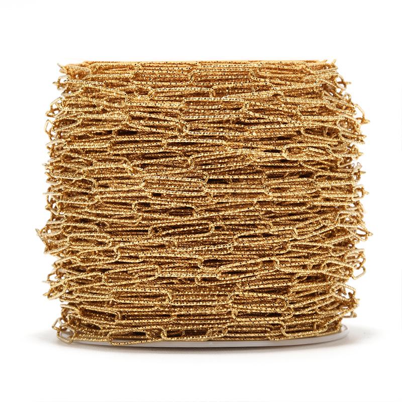 Овальная цепочка с рельефным крестом 5 мм - Женское европейское и американское хип-хоп колье для ключицы/свитера