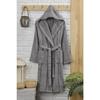 Cotton Velvet Hooded Unisex Bathrobe
