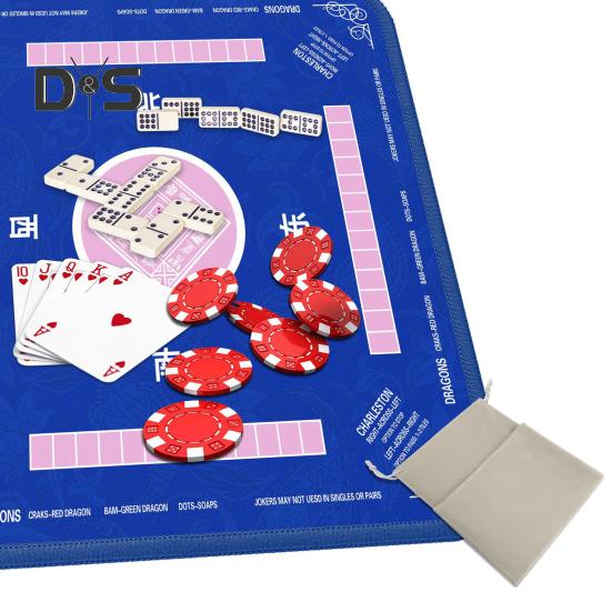 Настольный коврик для маджонга, покер, домино, маджонг, плитка, карточная настольная игра, противоскользящий шумоподавительный квадратный коврик для игры в маджонг